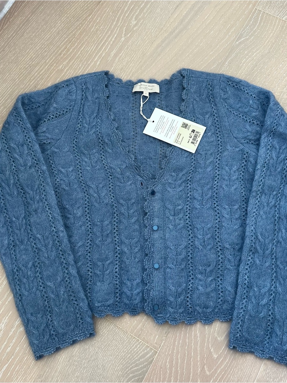 Sezane Antony Cardigan (S) - Ice Blue - Picture 4 of 6